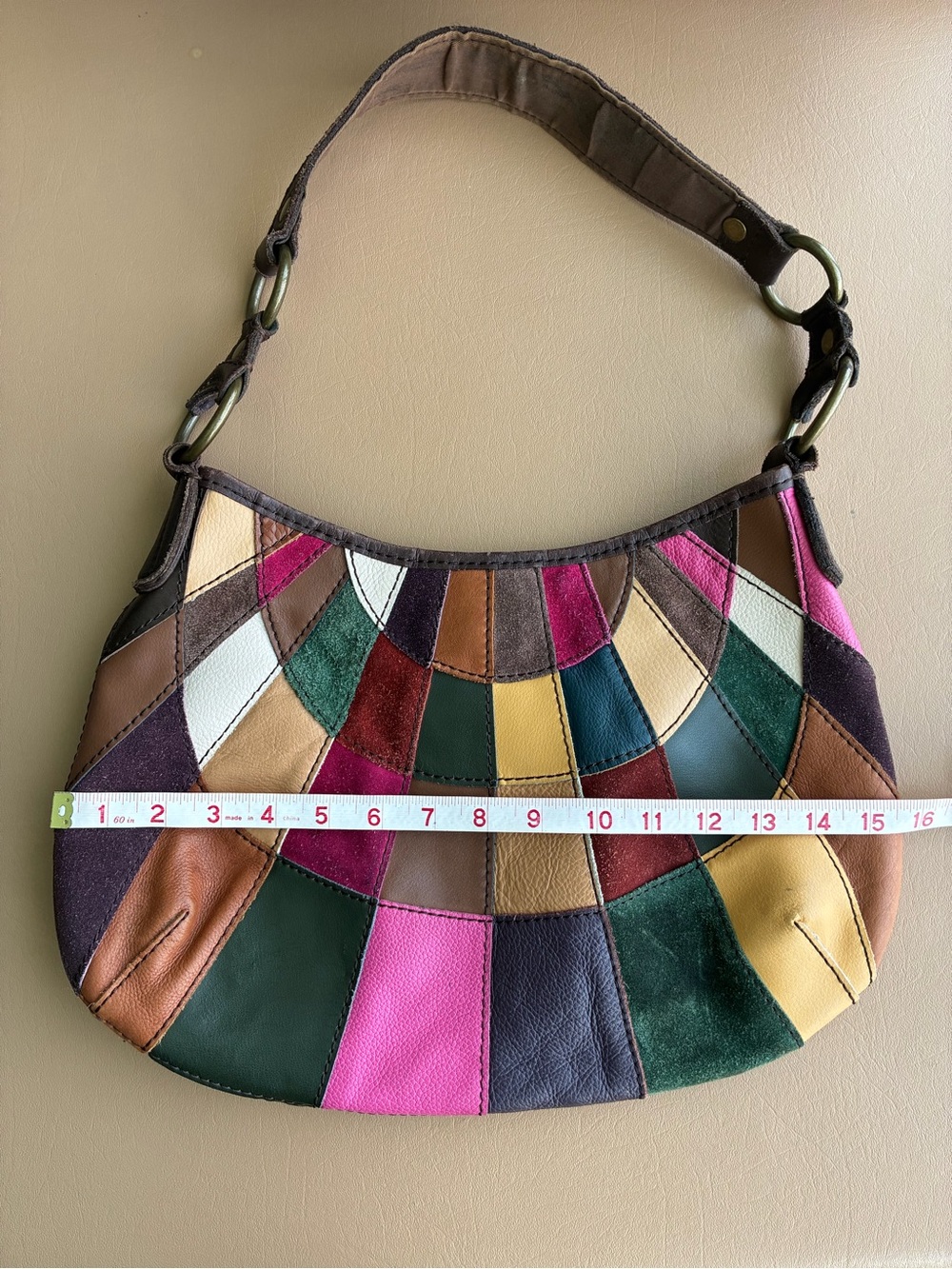 Lucky Brand Patchwork Leather Hobo Shoulder Bag - Picture 4 of 16